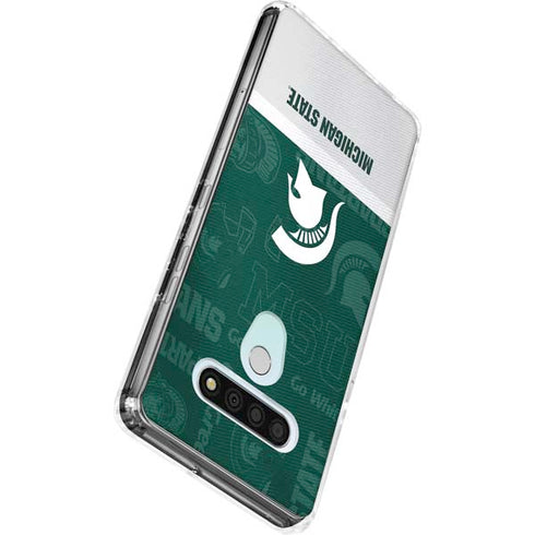 Michigan State University Jersey Split LG Stylo 6 Clear Case