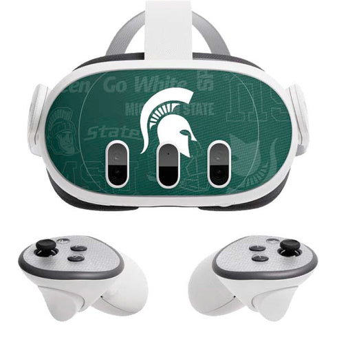 Michigan State University Jersey Split Meta Quest 3 Skin
