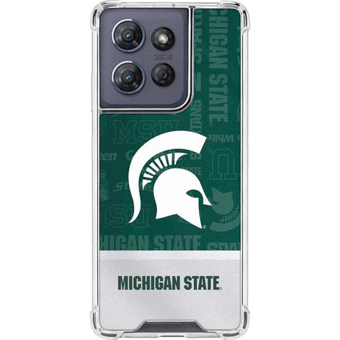 Michigan State University Jersey Split Moto G Power 5G (2025) Clear Case