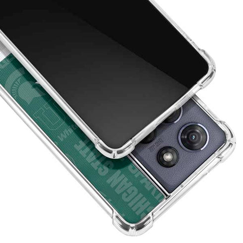 Michigan State University Jersey Split Moto G Stylus 5G (2025) Clear Case