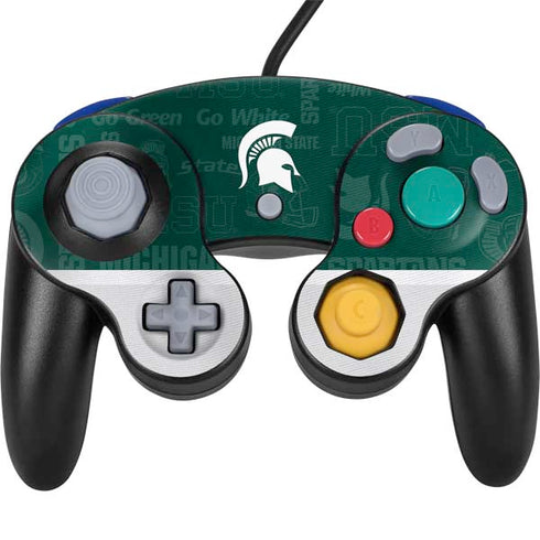 Michigan State University Jersey Split Nintendo GameCube Controller Skin