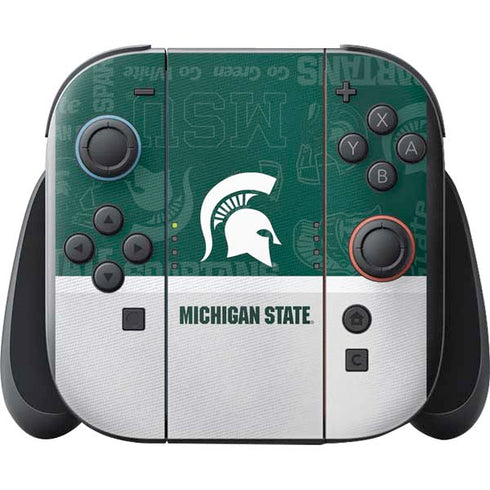 Michigan State University Jersey Split Nintendo Switch 2 (2025) with Joy-Con Skin