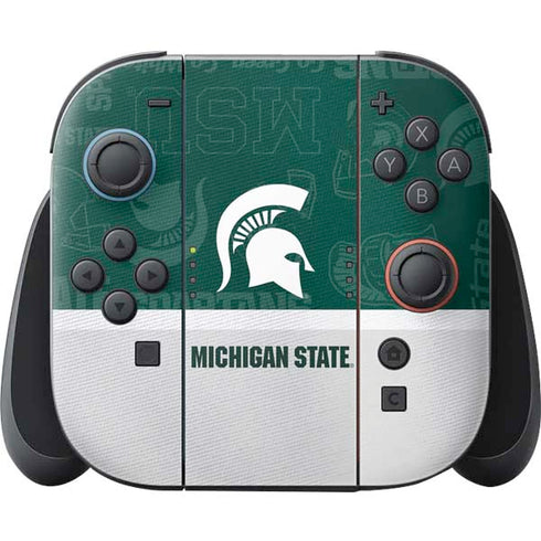 Michigan State University Jersey Split Nintendo Skins
