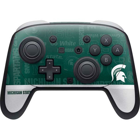 Michigan State University Jersey Split Nintendo Switch 2 (2025) Pro Controller Skin