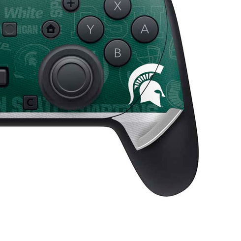 Michigan State University Jersey Split Nintendo Switch 2 (2025) Pro Controller Skin