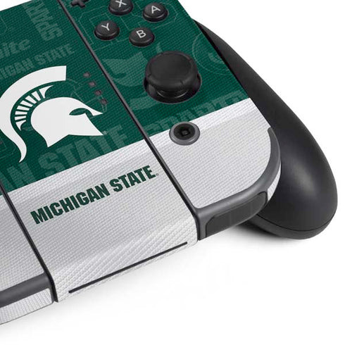 Michigan State University Jersey Split Nintendo Switch (2017-2021) Joy-Con Controller Skin