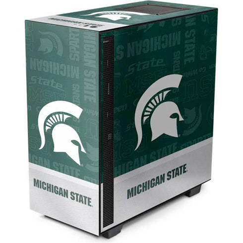 Michigan State University Jersey Split NZXT H510 Compact ATX Mid-Tower Case Skin