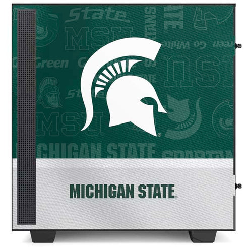 Michigan State University Jersey Split NZXT H510 Compact ATX Mid-Tower Case Skin