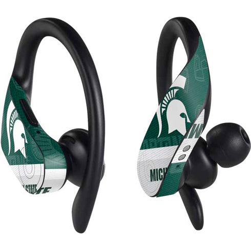 Michigan State University Jersey Split PowerBeats Pro Skin
