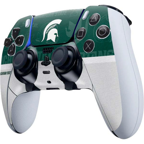Michigan State University Jersey Split PS5 DualSense Edge Pro Controller Skin