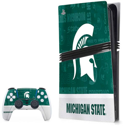 Michigan State University Jersey Split PS5 Pro Bundle Skin