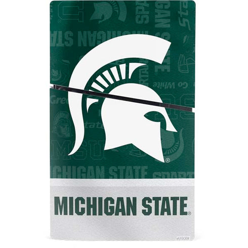 Michigan State University Jersey Split PS5 Slim Digital Edition Bundle Skin