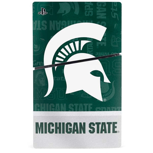 Michigan State University Jersey Split PS5 Slim Digital Edition Console Skin