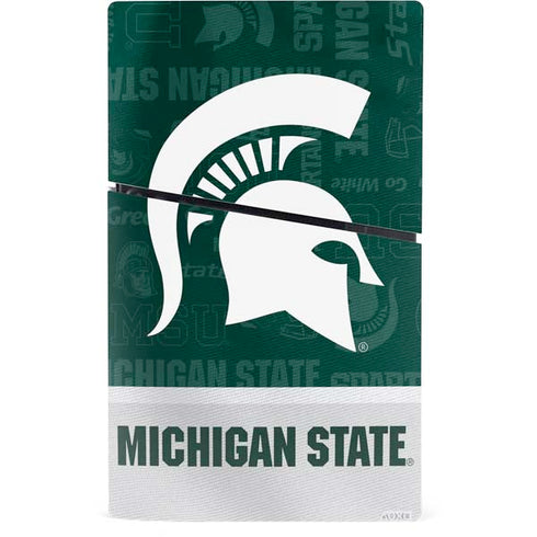 Michigan State University Jersey Split PS5 Slim Digital Edition Console Skin