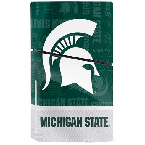 Michigan State University Jersey Split PS5 Slim Disk Bundle Skin