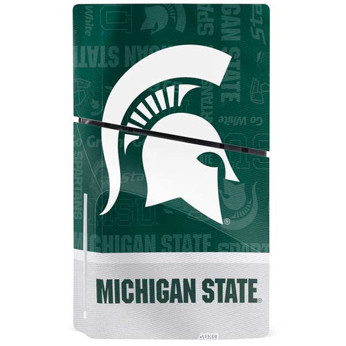 Michigan State University Jersey Split PS5 Slim Disk Console Skin