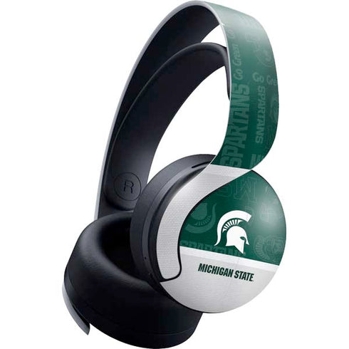 Michigan State University Jersey Split PULSE 3D Wireless Headset for PS5 Skin