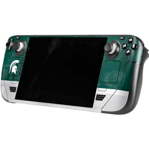 Michigan State University Jersey Split Steam Deck Handheld Gaming Computer OLED Skin