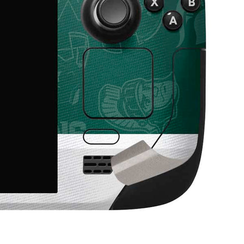 Michigan State University Jersey Split Steam Deck Handheld Gaming Computer OLED Skin