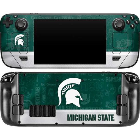 Michigan State University Jersey Split Steam Deck Handheld Gaming Computer Skin