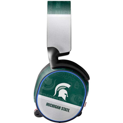 Michigan State University Jersey Split SteelSeries Arctis 5 Skin