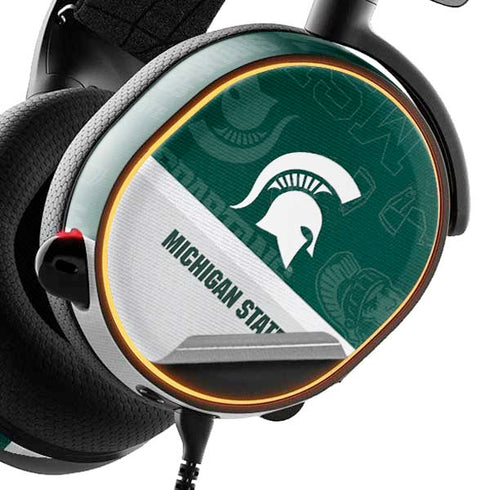 Michigan State University Jersey Split SteelSeries Arctis 5 Skin