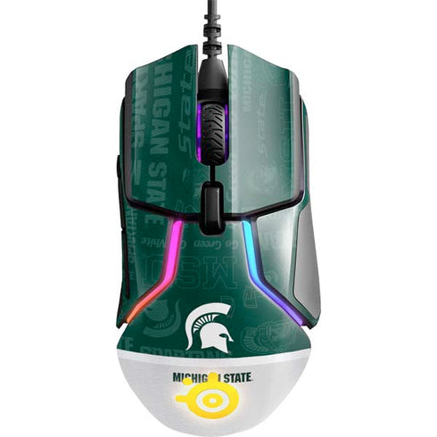 Michigan State University Jersey Split SteelSeries Rival 600 Gaming Mouse Skin