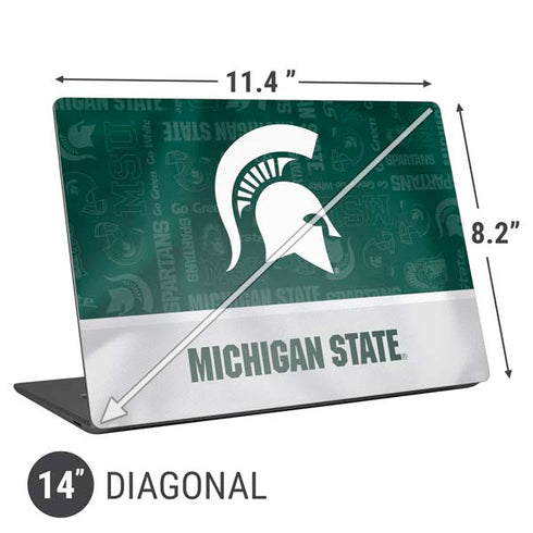 Michigan State University Jersey Split Universal Laptop 14in (11.4 x 8.2in) Skin