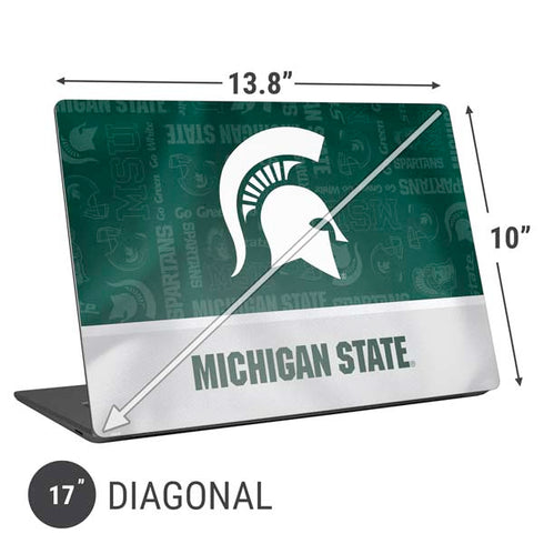 Michigan State University Jersey Split Universal Laptop 17in (13.8 x 10in) Skin