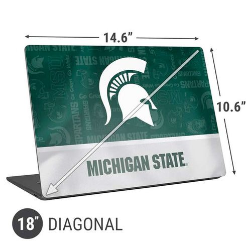 Michigan State University Jersey Split Universal Laptop 18in (14.6 x 10.6in) Skin