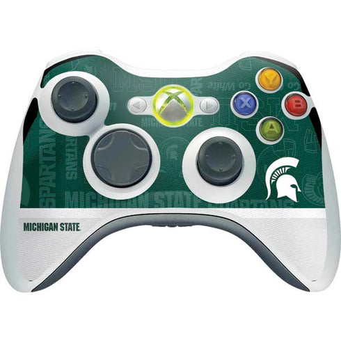 Michigan State University Jersey Split Xbox 360 Wireless Controller Skin