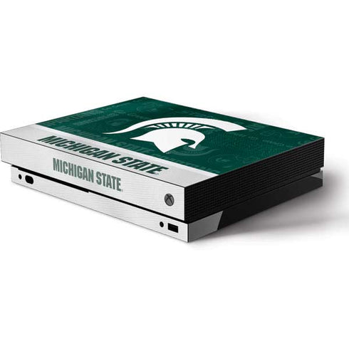 Michigan State University Jersey Split Xbox One X Console Skin