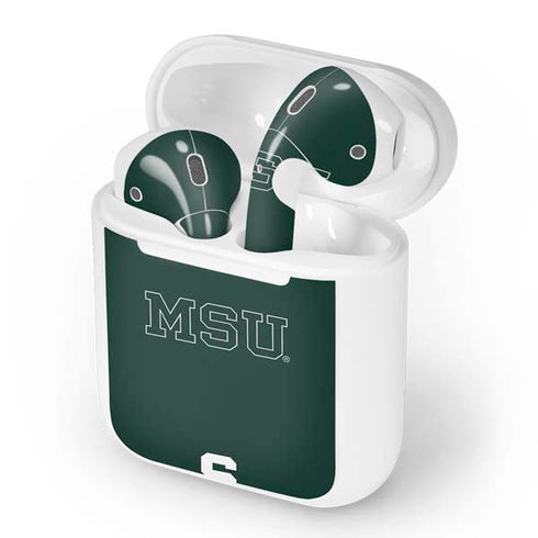 Michigan State University MSU Letters Apple AirPods Skin