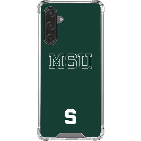 Michigan State University MSU Letters Galaxy A17 Clear Case
