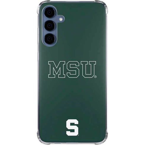 Michigan State University MSU Letters Galaxy A35 5G Clear Case