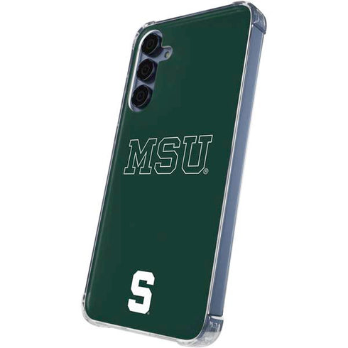 Michigan State University MSU Letters Galaxy A35 5G Clear Case