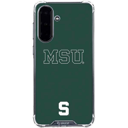 Michigan State University MSU Letters Galaxy A36 5G Clear Case