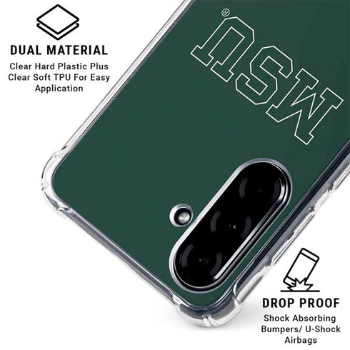 Michigan State University MSU Letters Galaxy A36 5G Clear Case