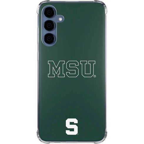 Michigan State University MSU Letters Galaxy A55 5G Clear Case