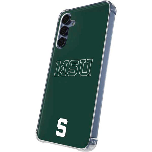 Michigan State University MSU Letters Galaxy A55 5G Clear Case