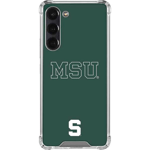Michigan State University MSU Letters Galaxy S24 FE Clear Case