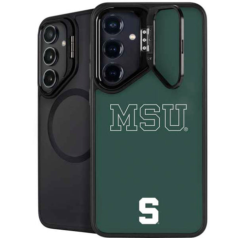 Michigan State University MSU Letters Galaxy S24 FE Kickstand Case