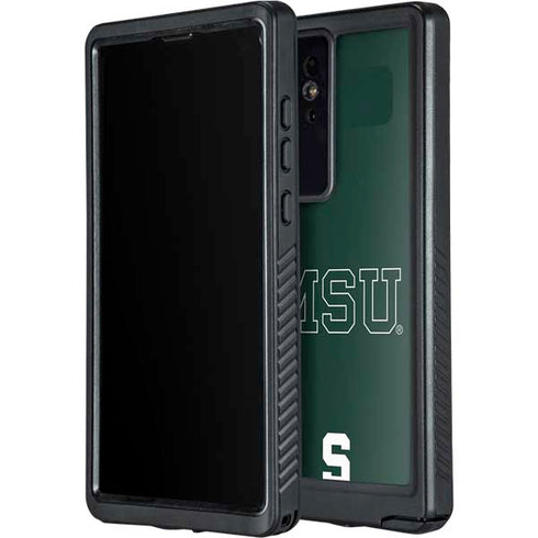 Michigan State University MSU Letters Galaxy S24 Ultra Waterproof Case