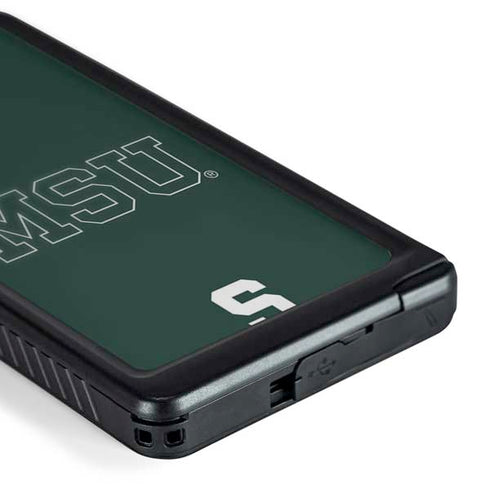 Michigan State University MSU Letters Galaxy S24 Ultra Waterproof Case