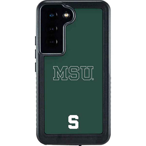 Michigan State University MSU Letters Galaxy S24 Waterproof Case