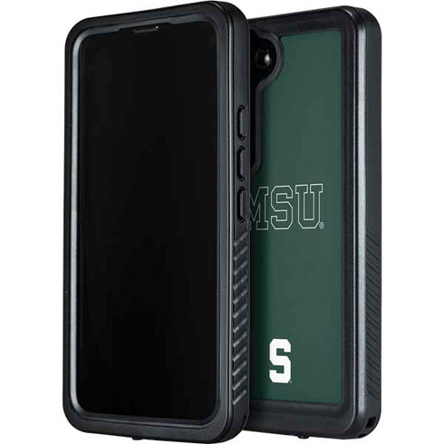 Michigan State University MSU Letters Galaxy S24 Waterproof Case