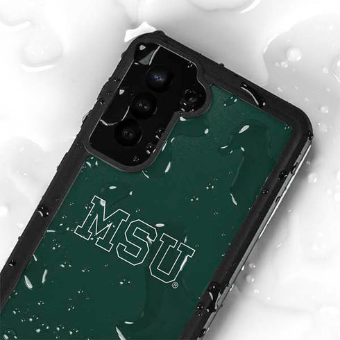 Michigan State University MSU Letters Galaxy S24 Waterproof Case