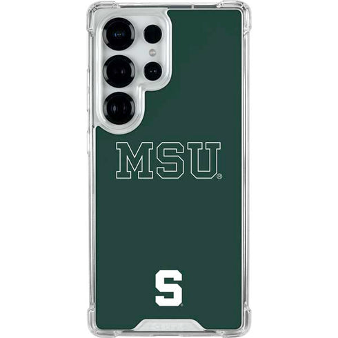 Michigan State University MSU Letters Galaxy S25 Ultra Clear Case