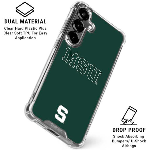 Michigan State University MSU Letters Galaxy S26 Clear Case