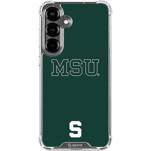 Michigan State University MSU Letters Galaxy S26 Plus Clear Case